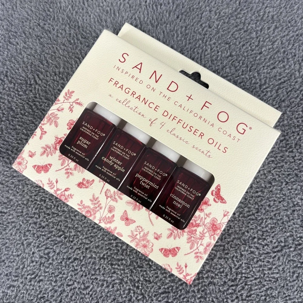 SAND + FOG Fragrance Diffuser oils Collection of ‎ 4 Classic Holiday scents